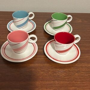 Starbucks Holiday 2007 Demitasse  3oz cups and saucers